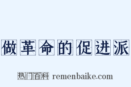 做革命的促进派是什么意思的图片